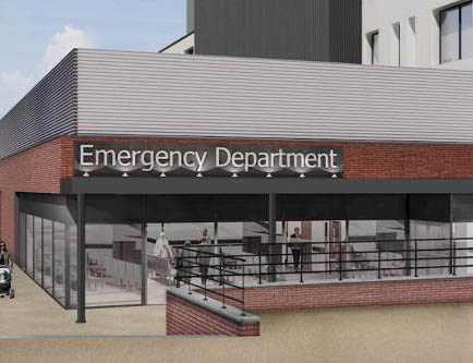 Maple installing rooftop screening for Worcestershire Royal Hospital
