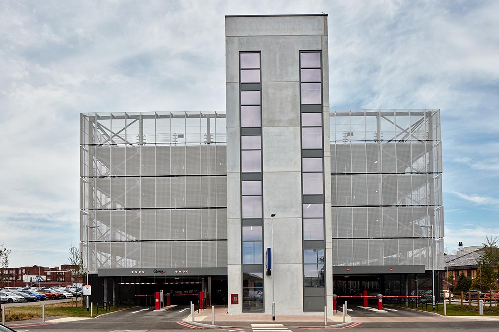 birmingham city hospital car park architectural facade3