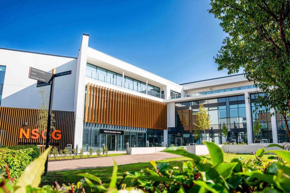 Stafford College façade installation reaches its fin-ale